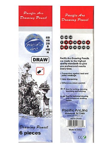 Pacific Arc Graphite Drawing Pencil Sets Drawing set of 6