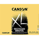 Canson XL Series Recycled Bristol Paper Pad, Dual Sided Smooth and Vellum for Pencil, Marker or Ink, Fold Over, 96 Pound, 19 x 24 In, White, 25 Sheets