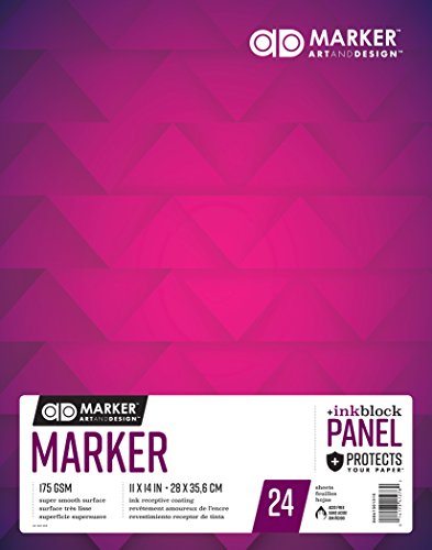 Chartpak AD Marker Paper Pad with Ink Block Panel, 175 GSM, 11 x 14