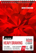 Koh-I-Noor Heavy Drawing White Paper Pad with In and Out Pages, 90lb/147 GSM, 9 x 12