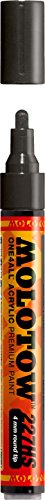 Molotow ONE4ALL Acrylic Paint Marker, 4mm, Signal Black, 1 Each (227.212)